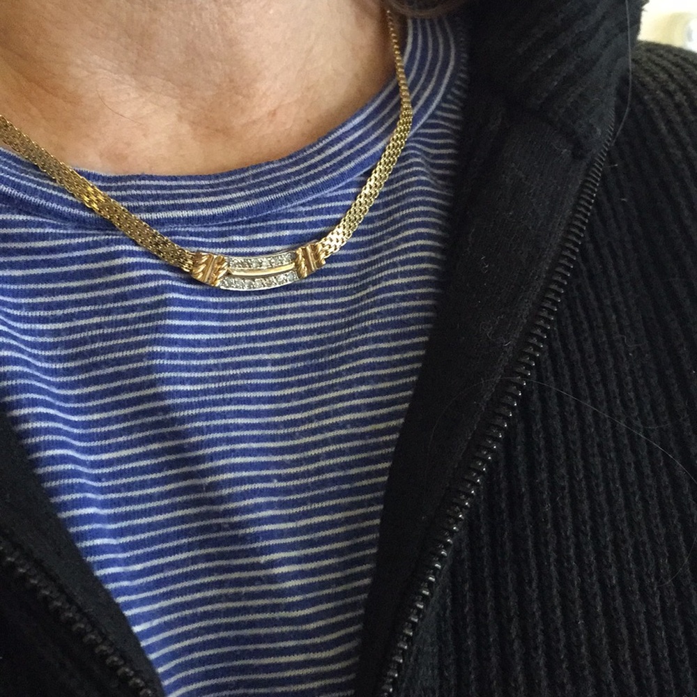•Sold• 🌟14k Byzantine link & diamond necklace - Picture 5 of 8